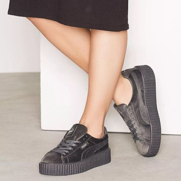 Fenty X Puma Womens Velvet Creepers in Glacier Grey 9.5 - Picture 12 of 12